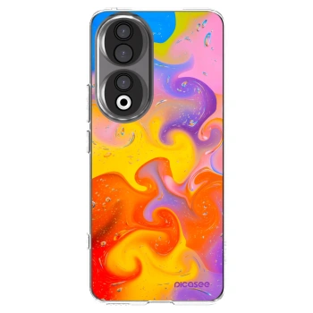 Picasee silikónový prehľadný obal pre Honor 90 5G - Bubbles