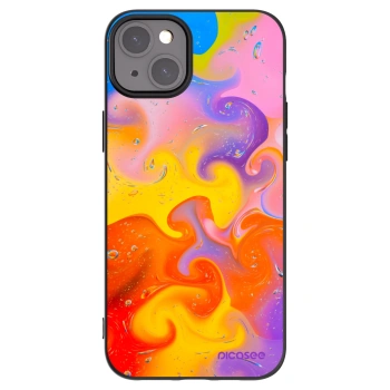 Picasee silikónový čierny obal pre Apple iPhone 15 Plus - Bubbles
