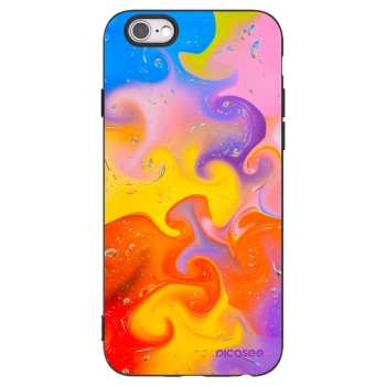 Picasee silikónový čierny obal pre Apple iPhone 6/6S - Bubbles