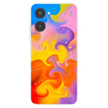 Picasee silikónový prehľadný obal pre Realme 10 4G - Bubbles