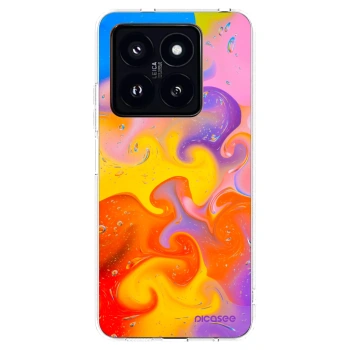 Picasee silikónový prehľadný obal pre Xiaomi 14 Pro - Bubbles