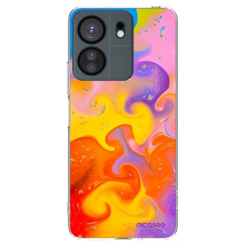 Picasee silikónový prehľadný obal pre Xiaomi Redmi 13C 4G - Bubbles