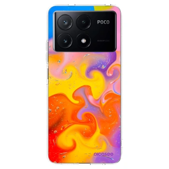 Picasee silikónový prehľadný obal pre Xiaomi Poco X6 Pro - Bubbles