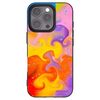 Picasee silikónový čierny obal pre Apple iPhone 16 Pro - Bubbles