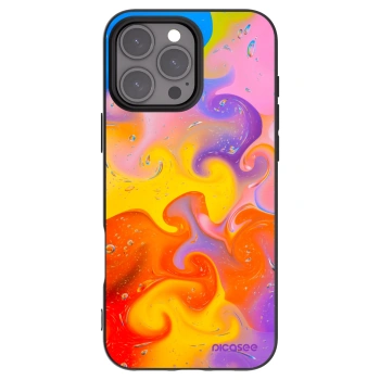 Picasee silikónový čierny obal pre Apple iPhone 16 Pro Max - Bubbles
