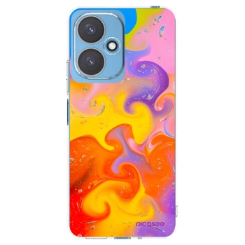 Picasee silikónový prehľadný obal pre Xiaomi Redmi 13C 5G - Bubbles