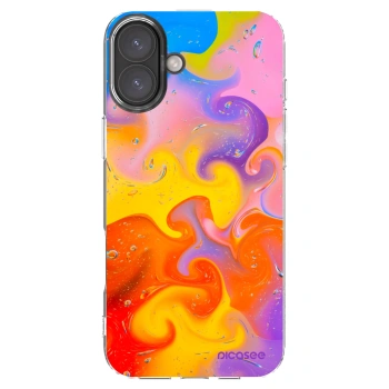 Picasee silikónový prehľadný obal pre Apple iPhone 16 Plus - Bubbles