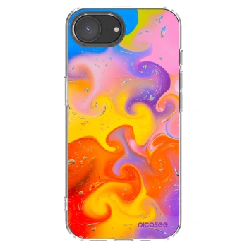 Picasee silikónový prehľadný obal pre Apple iPhone 16e - Bubbles
