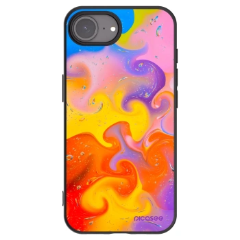 Picasee silikónový čierny obal pre Apple iPhone 16e - Bubbles