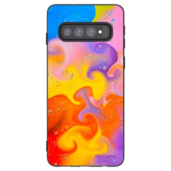 Picasee silikónový čierny obal pre Samsung Galaxy S10 G973 - Bubbles