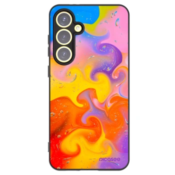 Picasee silikónový čierny obal pre Samsung Galaxy S24 FE S721B - Bubbles