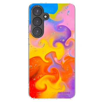 Picasee silikónový prehľadný obal pre Samsung Galaxy S24 FE S721B - Bubbles