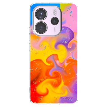 Picasee silikónový prehľadný obal pre Xiaomi Redmi Note 14 4G - Bubbles