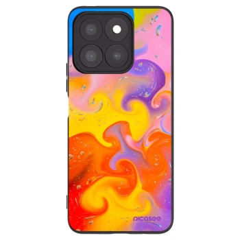 Picasee silikónový čierny obal pre Honor X8c - Bubbles
