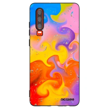 Picasee silikónový čierny obal pre Huawei P30 - Bubbles
