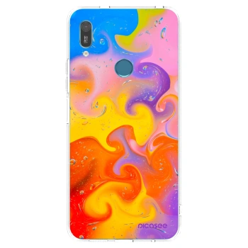 Picasee silikónový prehľadný obal pre Huawei Y6 2019 - Bubbles