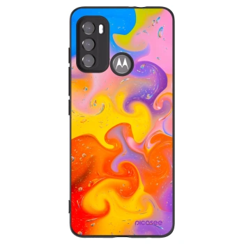 Picasee silikónový čierny obal pre Motorola Edge 60 5G - Bubbles