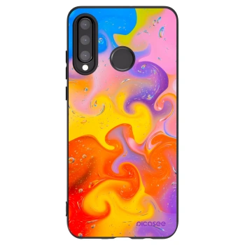 Picasee silikónový čierny obal pre Huawei P30 Lite - Bubbles