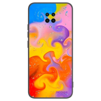 Picasee silikónový čierny obal pre Xiaomi Redmi Note 9 Pro - Bubbles