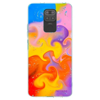Picasee silikónový čierny obal pre Xiaomi Redmi Note 9 - Bubbles