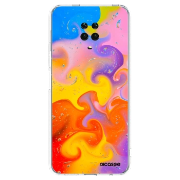 Picasee silikónový prehľadný obal pre Xiaomi Redmi Note 9S - Bubbles