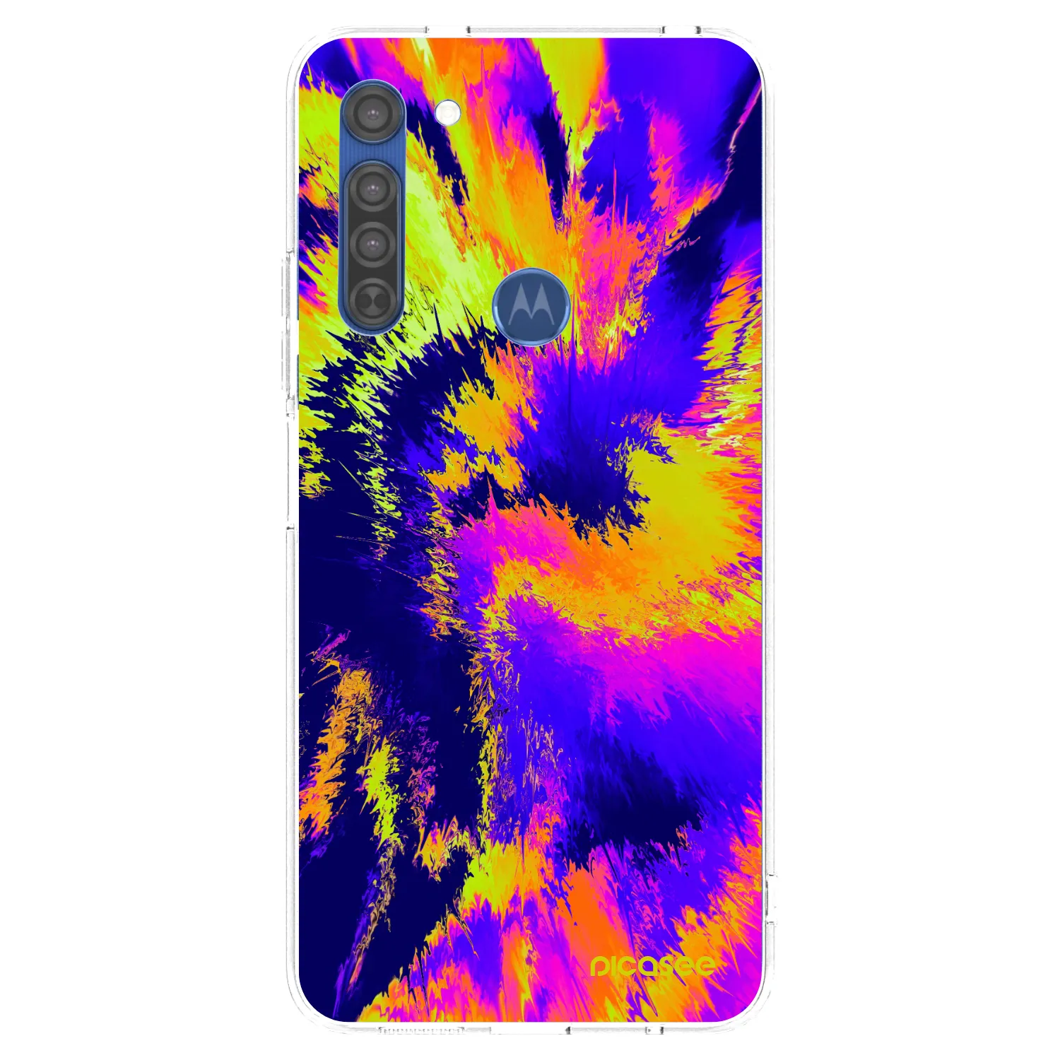 Picasee silikónový prehľadný obal pre Motorola Moto G8 - Burn