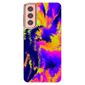 Picasee silikónový prehľadný obal pre Samsung Galaxy S21 5G G991B - Burn