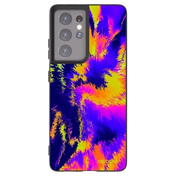 Picasee silikónový čierny obal pre Samsung Galaxy S21 Ultra 5G G998B - Burn