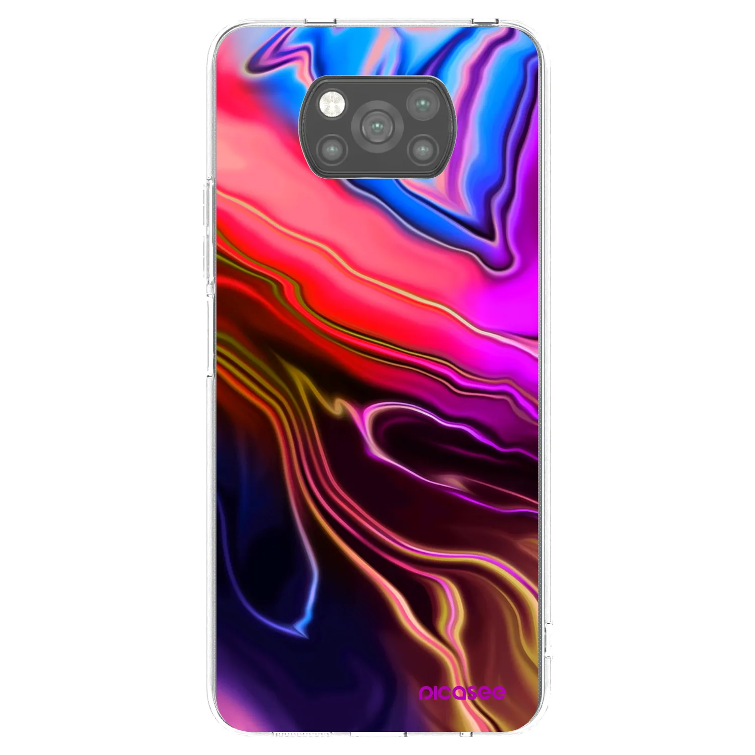Picasee silikónový čierny obal pre Xiaomi Poco X3 - Electric