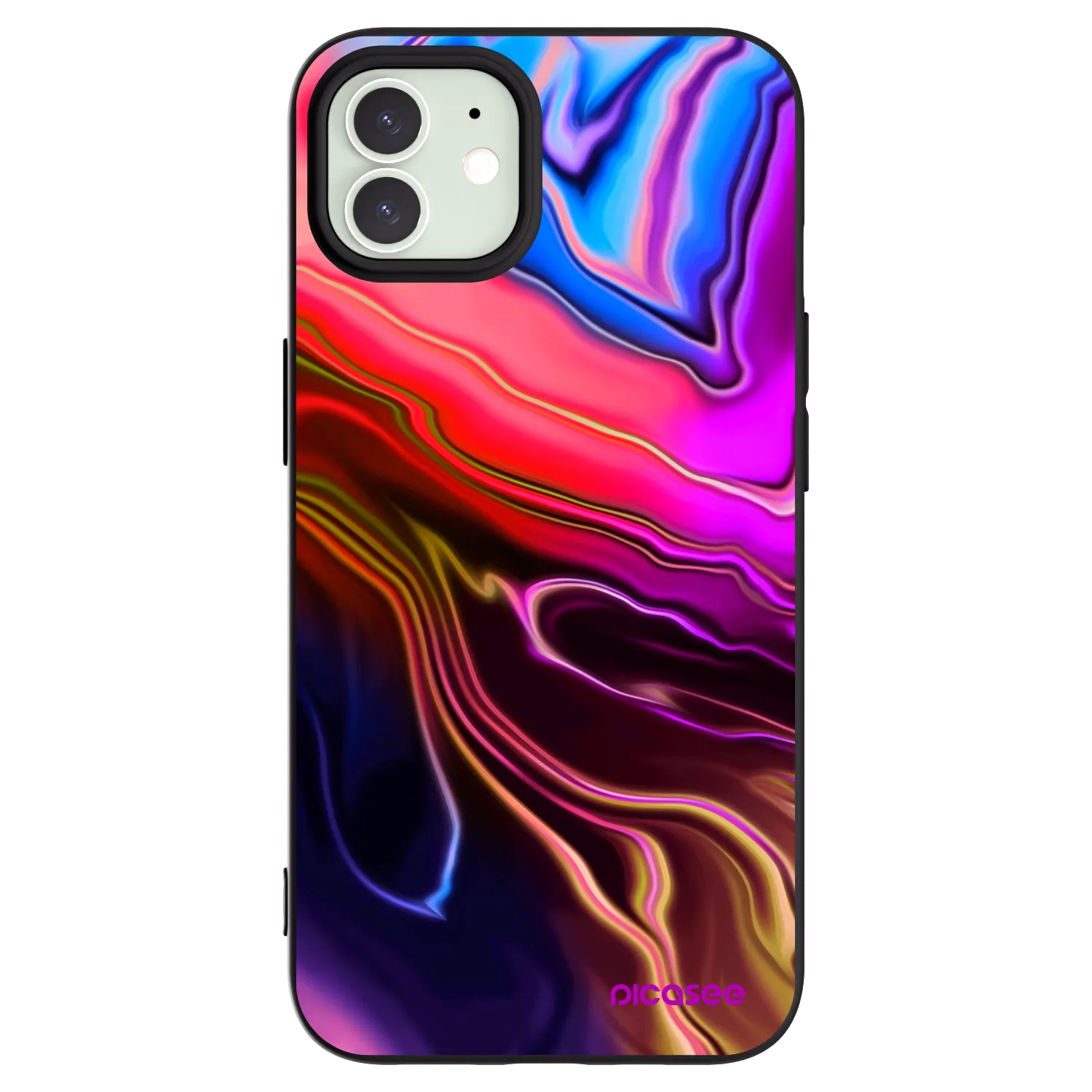 Picasee silikónový čierny obal pre Apple iPhone 12 Pro - Electric