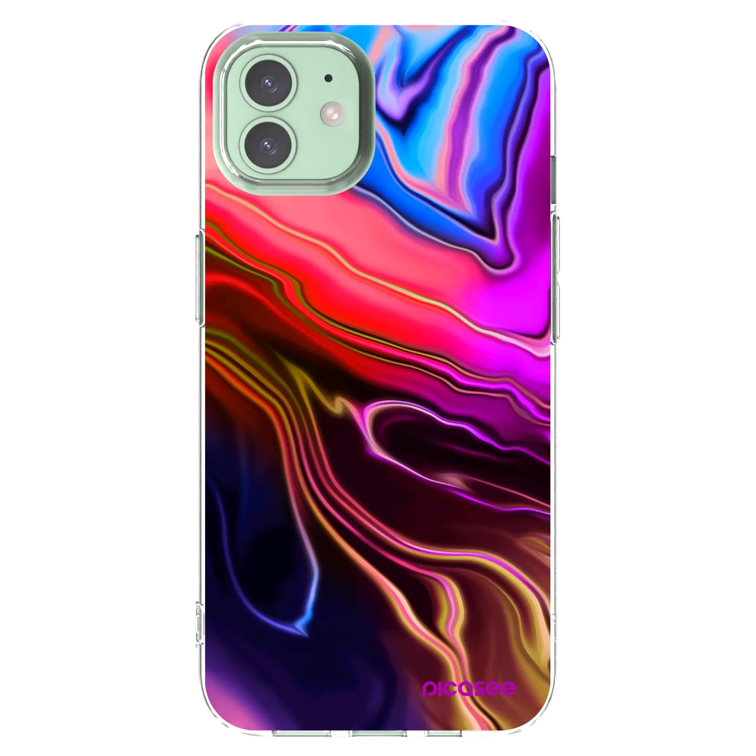 Picasee silikónový prehľadný obal pre Apple iPhone 12 Pro - Electric