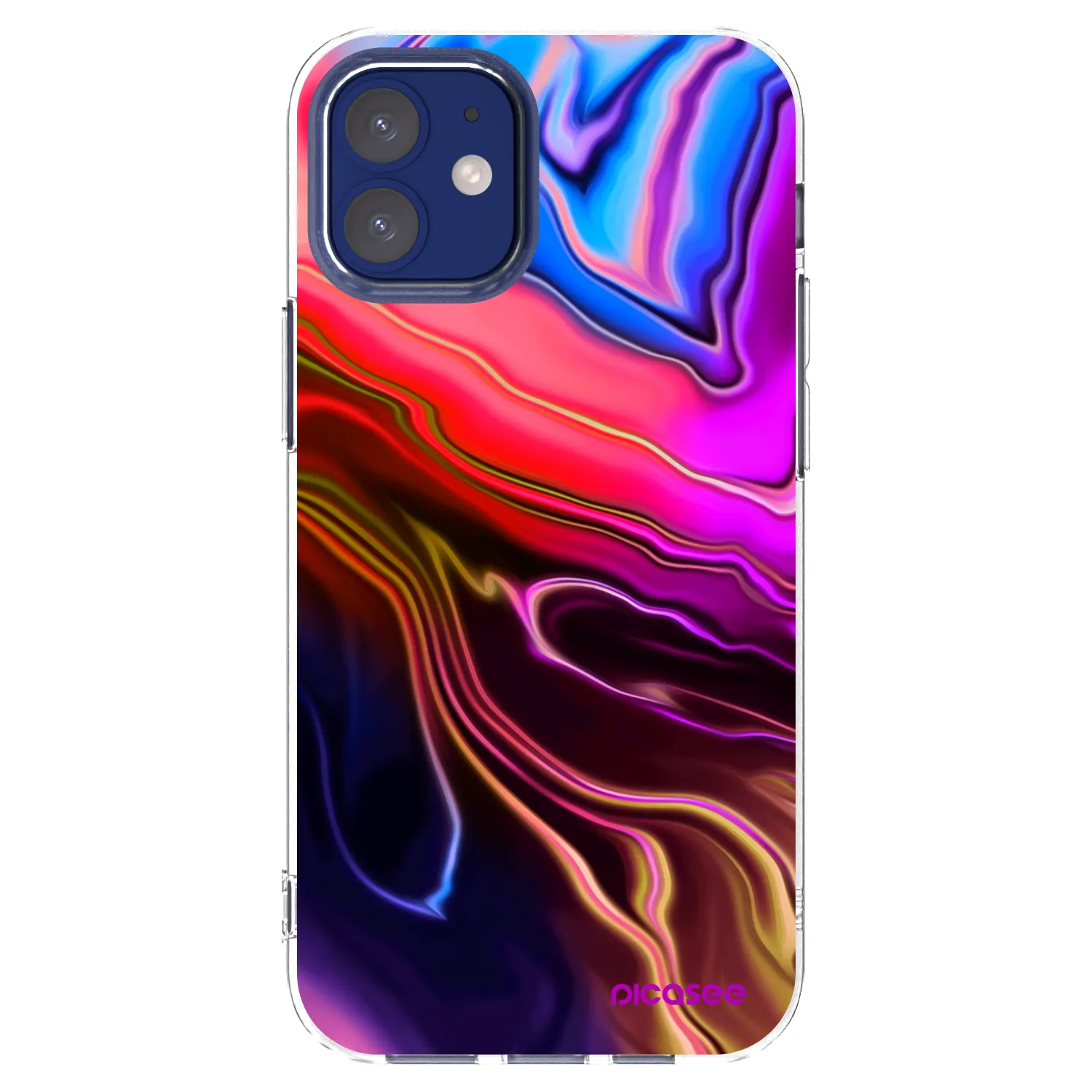 Silikónový prehľadný obal pre Apple iPhone 12 mini - Electric