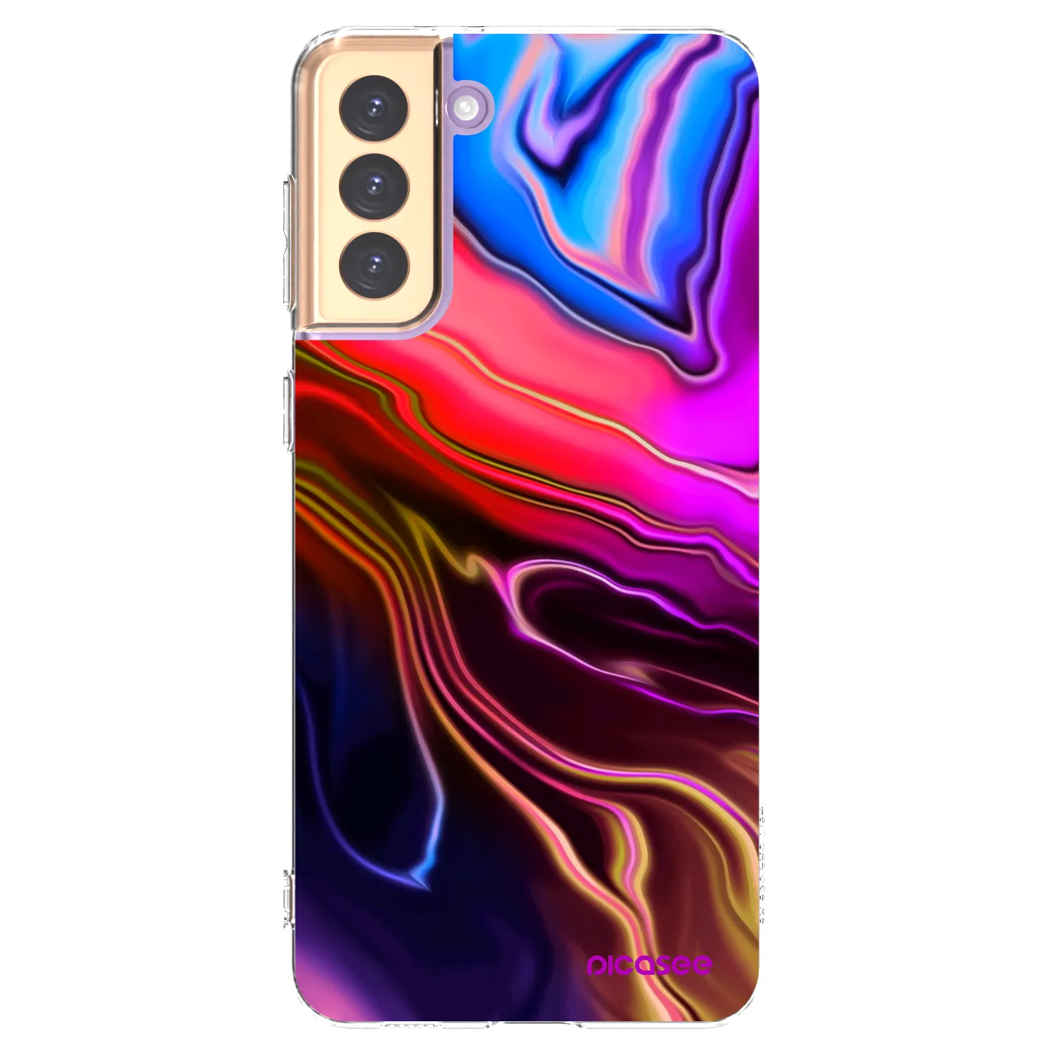 Picasee silikónový prehľadný obal pre Samsung Galaxy S21+ 5G G996F - Electric