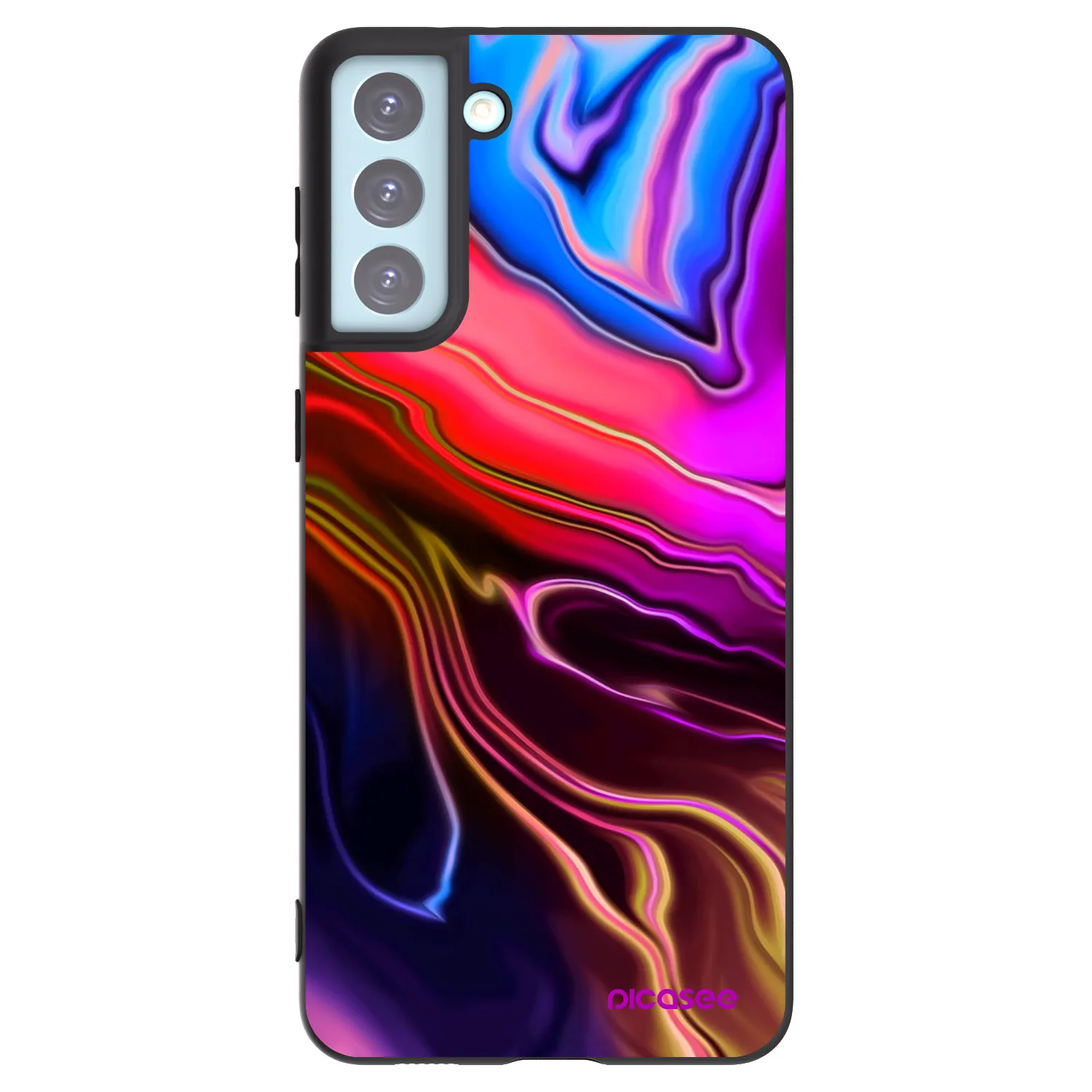 Picasee silikónový čierny obal pre Samsung Galaxy S21+ 5G G996F - Electric