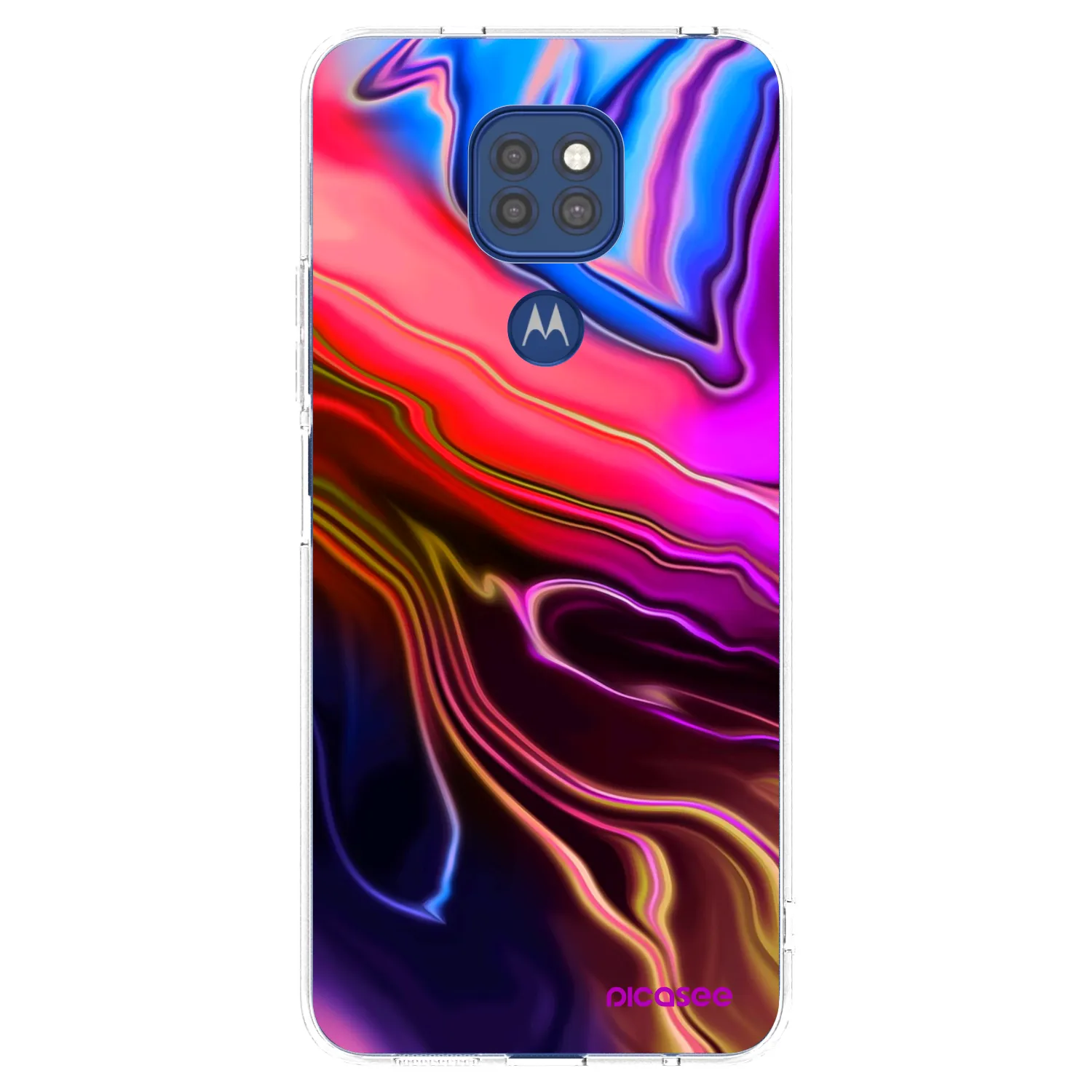 Silikónový prehľadný obal pre Motorola Moto G9 Play - Electric