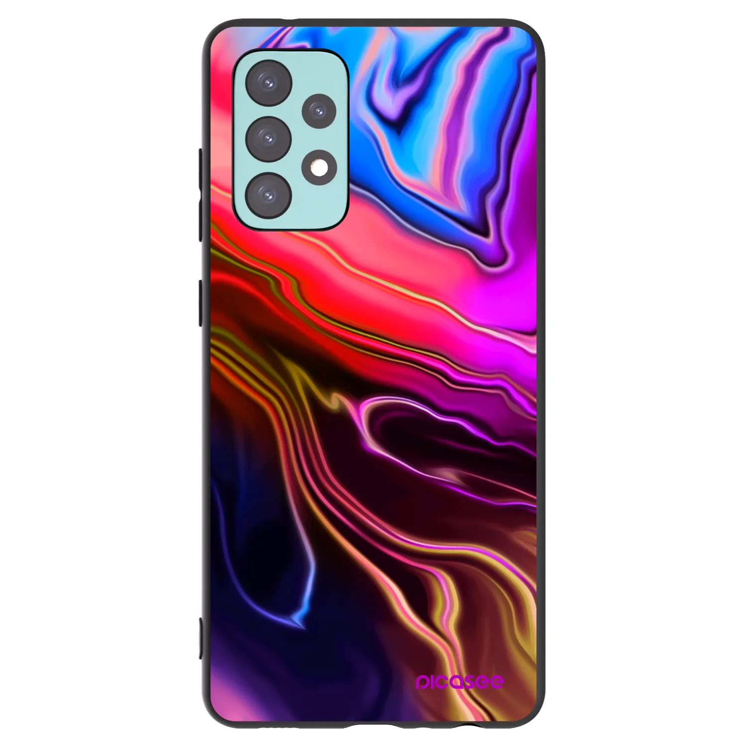 Picasee silikónový čierny obal pre Samsung Galaxy A72 A725F - Electric