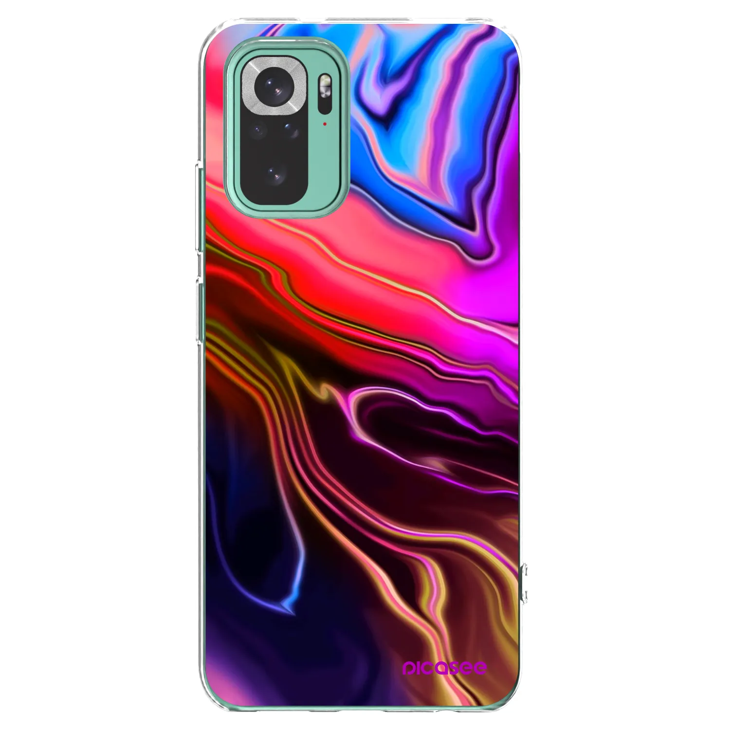 Picasee silikónový prehľadný obal pre Xiaomi Redmi Note 10 Pro - Electric