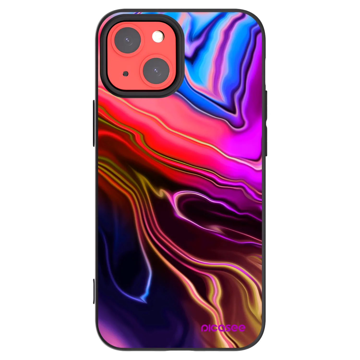 Picasee silikónový čierny obal pre Apple iPhone 13 mini - Electric
