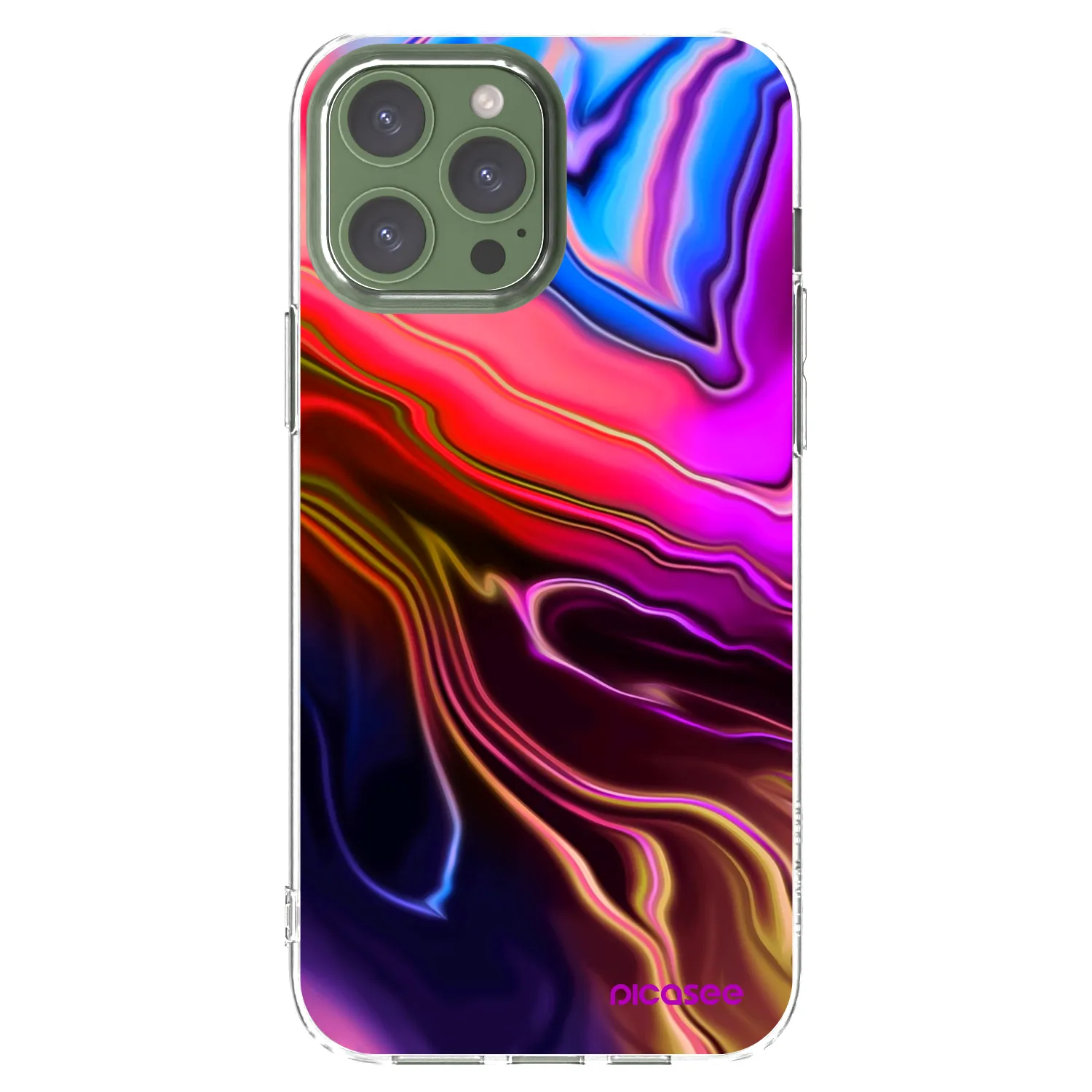Silikónový prehľadný obal pre Apple iPhone 13 Pro Max - Electric