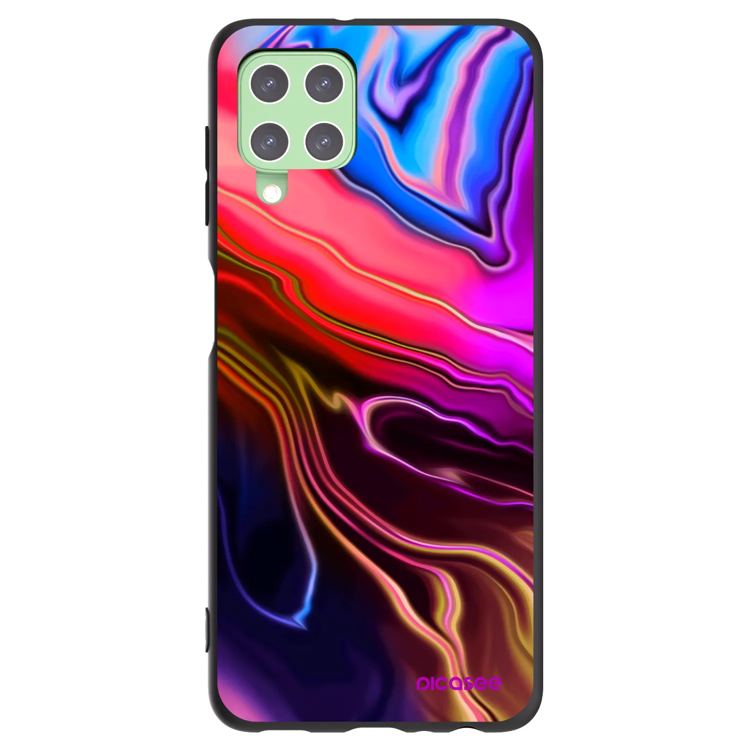 Picasee silikónový čierny obal pre Samsung Galaxy A22 A225F 4G - Electric