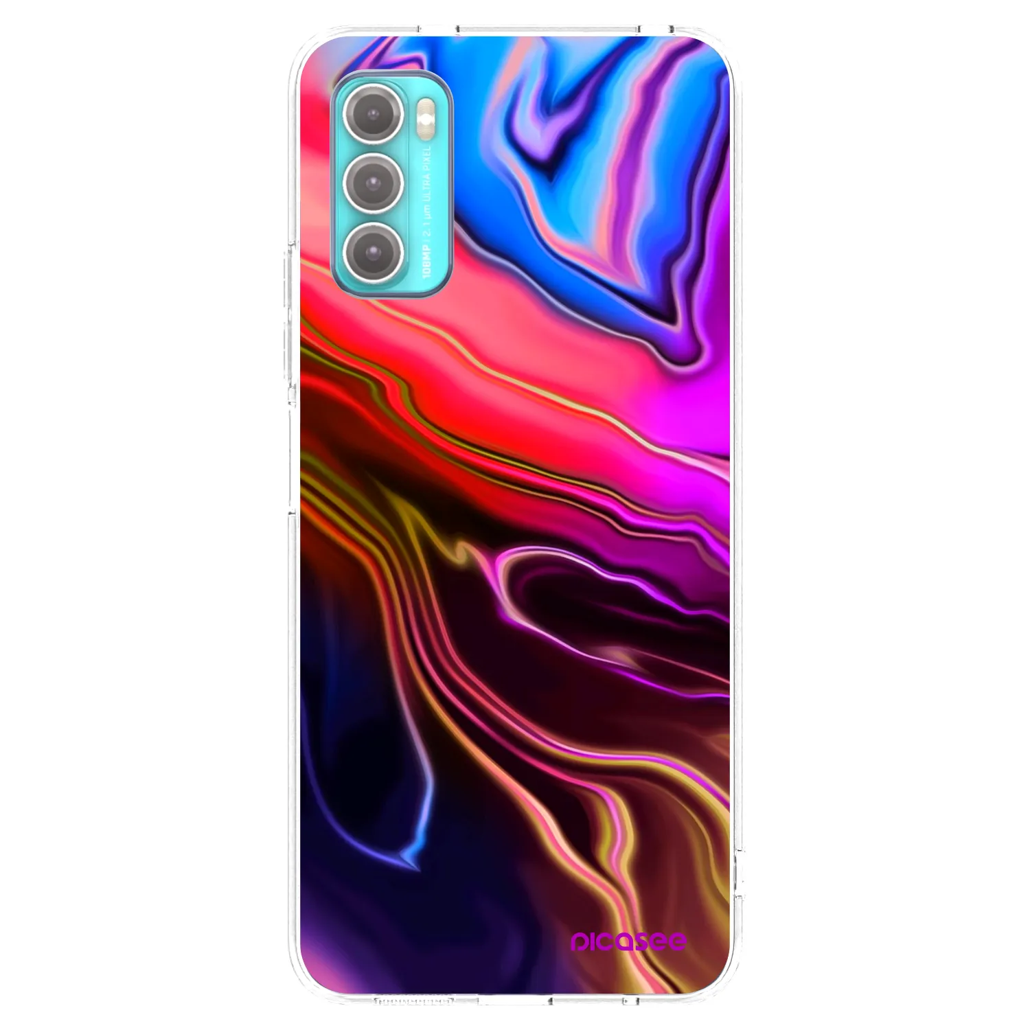 Picasee silikónový prehľadný obal pre Motorola Moto G60 - Electric