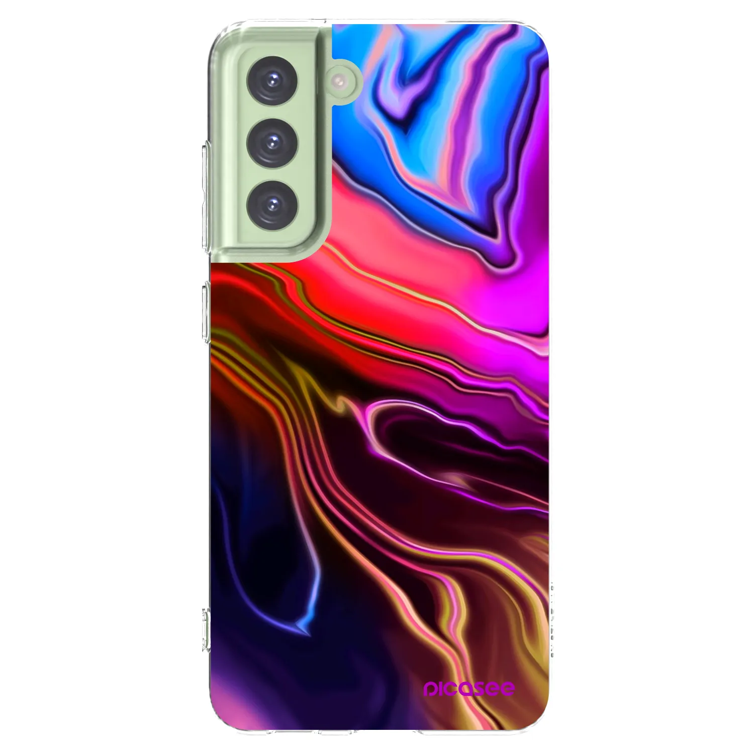 Picasee silikónový prehľadný obal pre Samsung Galaxy S21 FE 5G - Electric