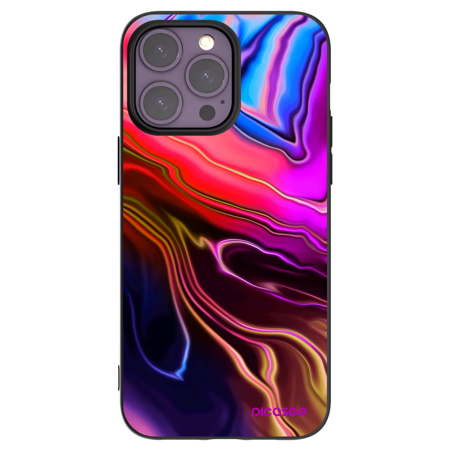 Picasee silikónový čierny obal pre Apple iPhone 14 Pro Max - Electric