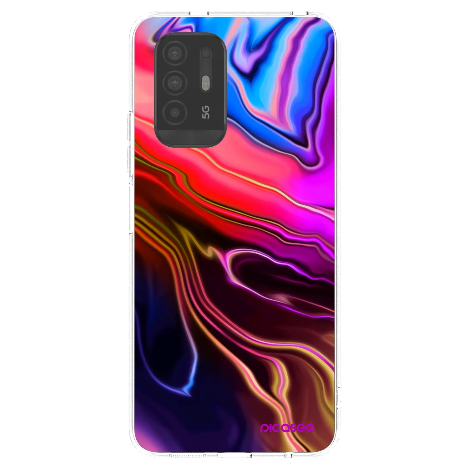 Picasee silikónový prehľadný obal pre OPPO A94 5G - Electric
