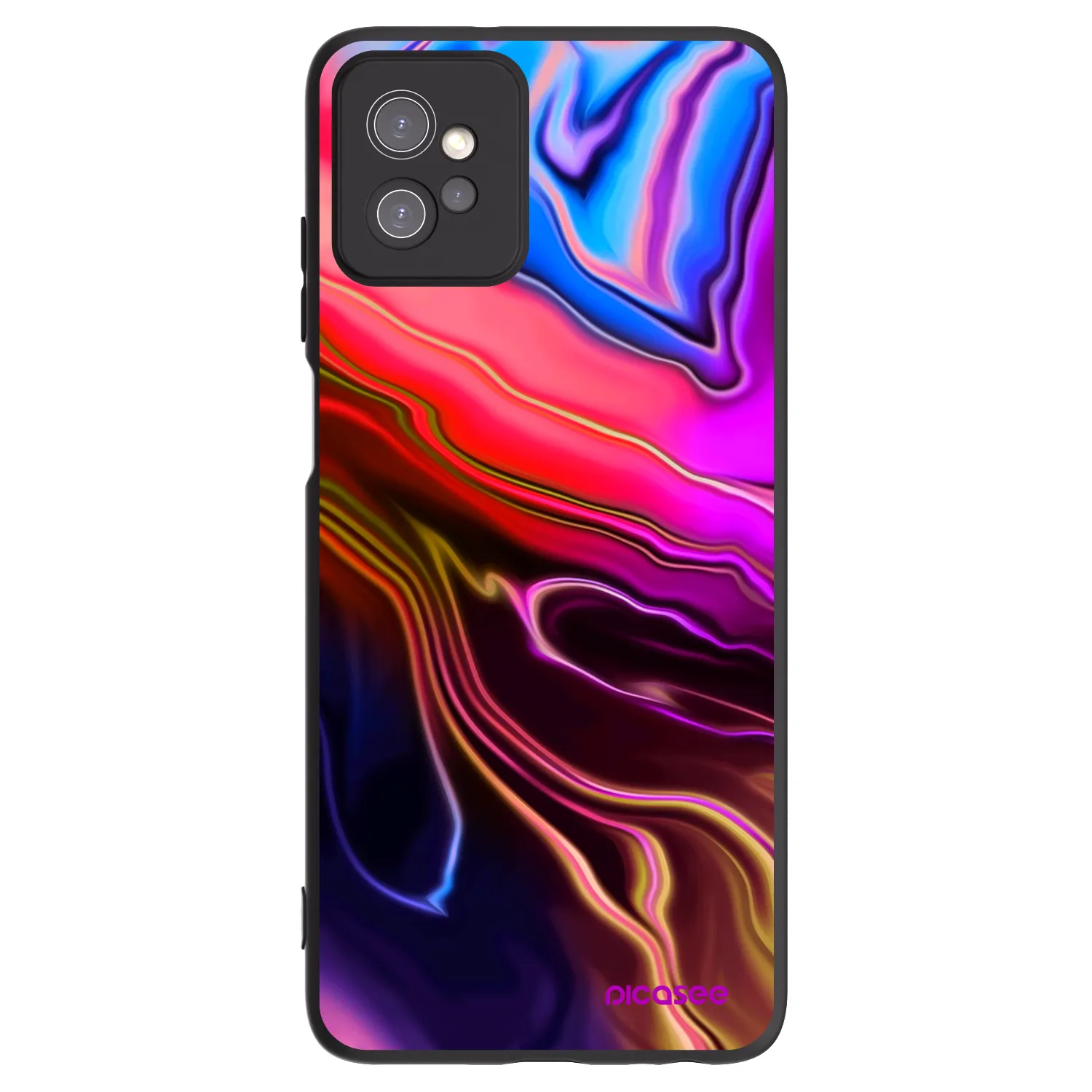 Picasee silikónový čierny obal pre Motorola Moto G32 - Electric