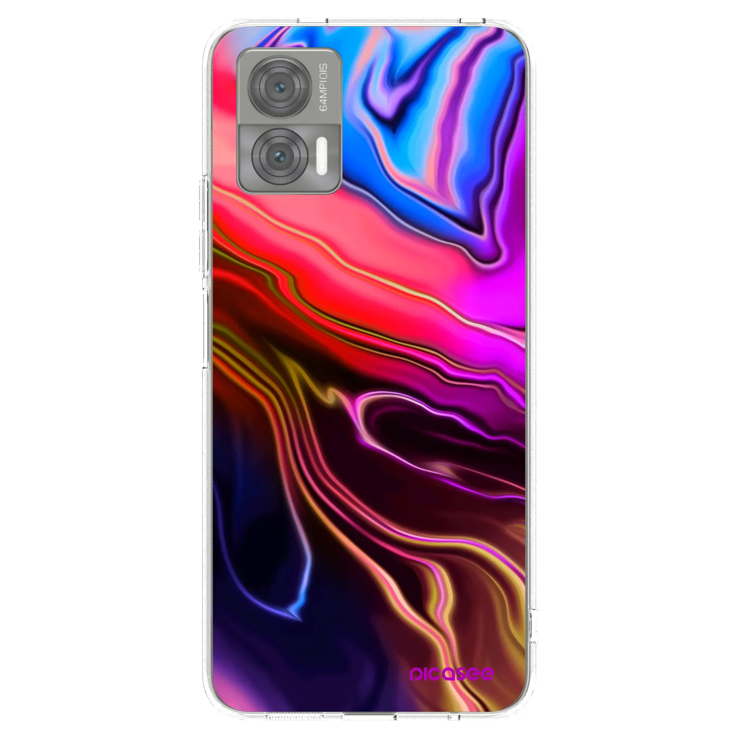 Picasee silikónový prehľadný obal pre Motorola Edge 30 Neo - Electric