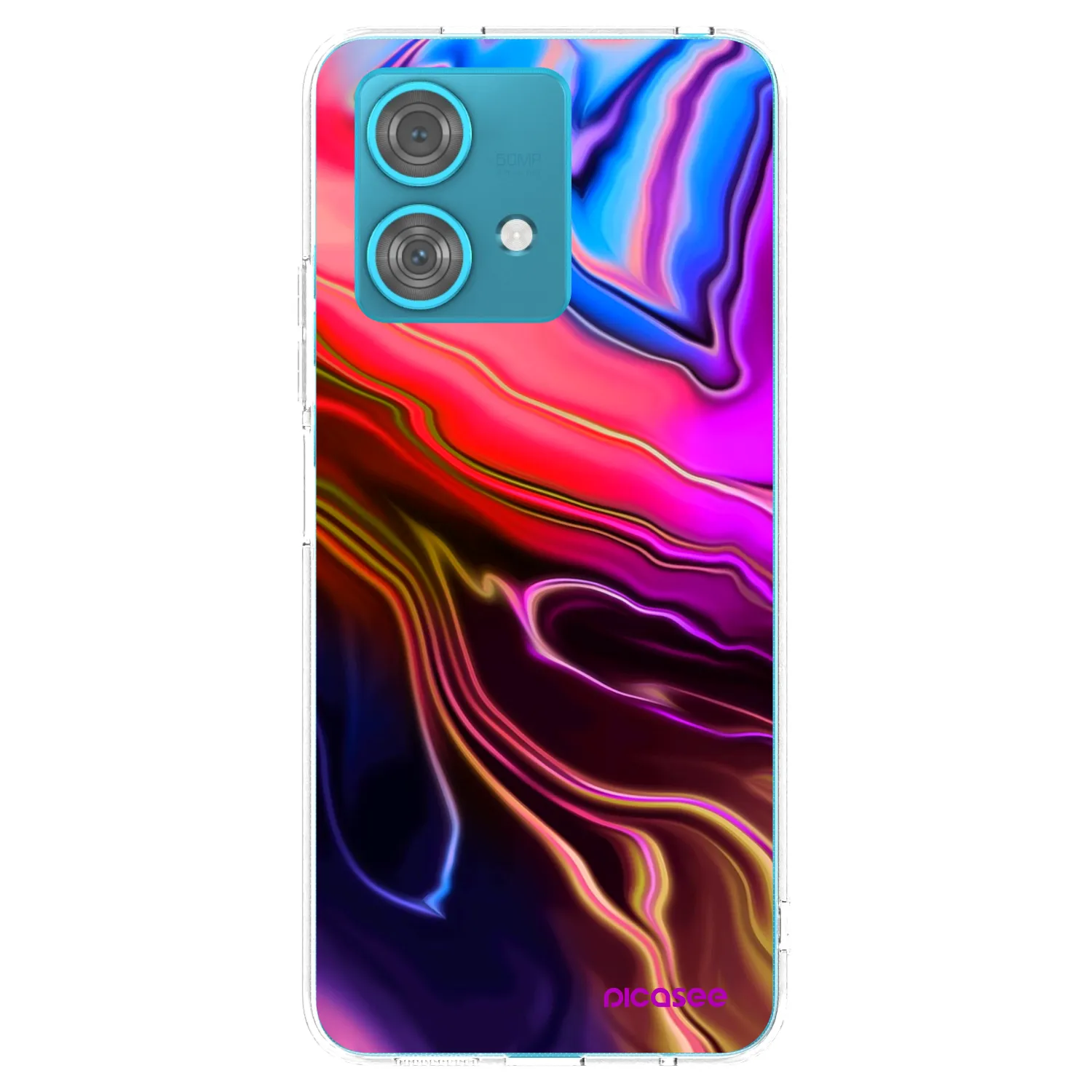Picasee silikónový prehľadný obal pre Motorola Edge 40 Neo - Electric