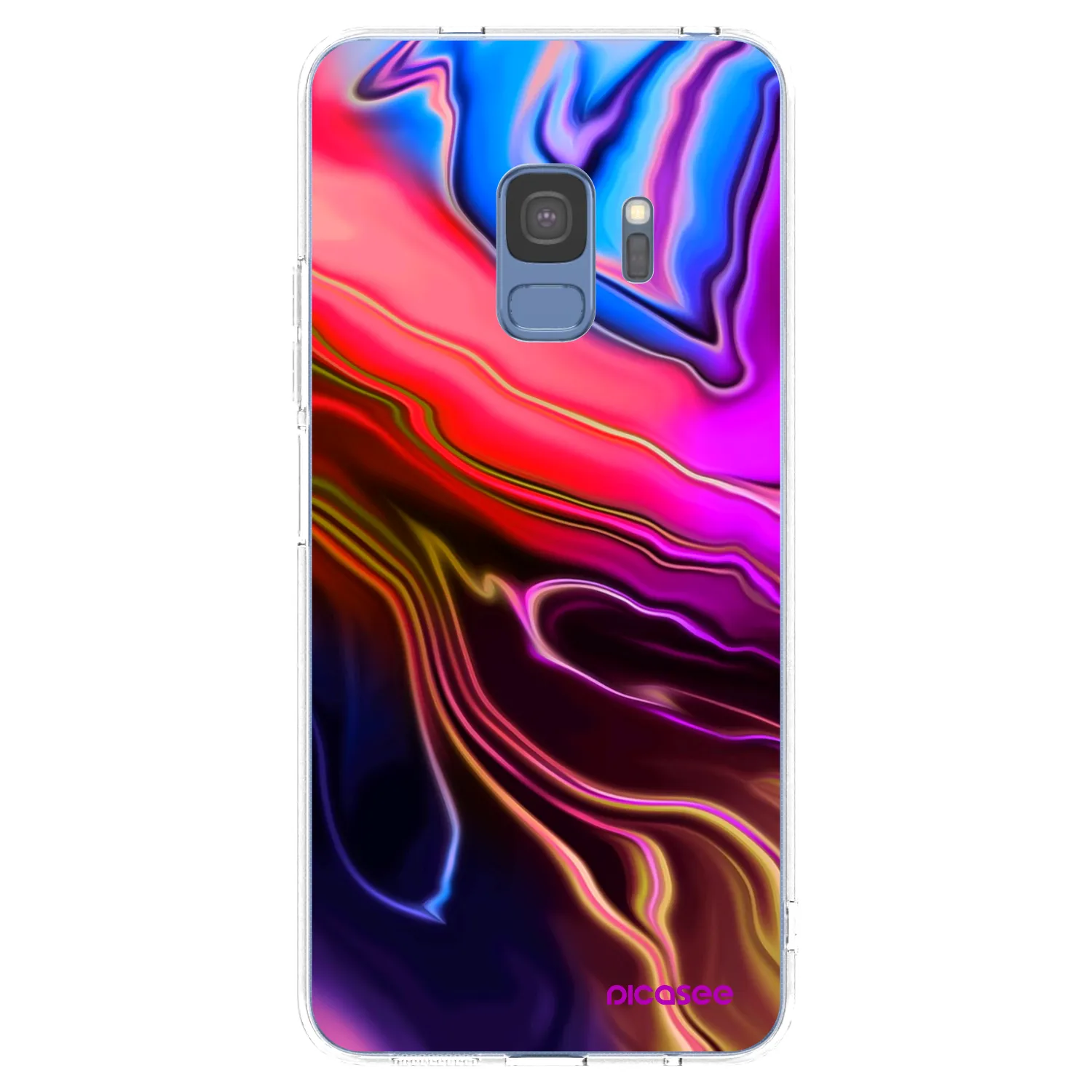 Picasee silikónový prehľadný obal pre Samsung Galaxy S9 G960F - Electric