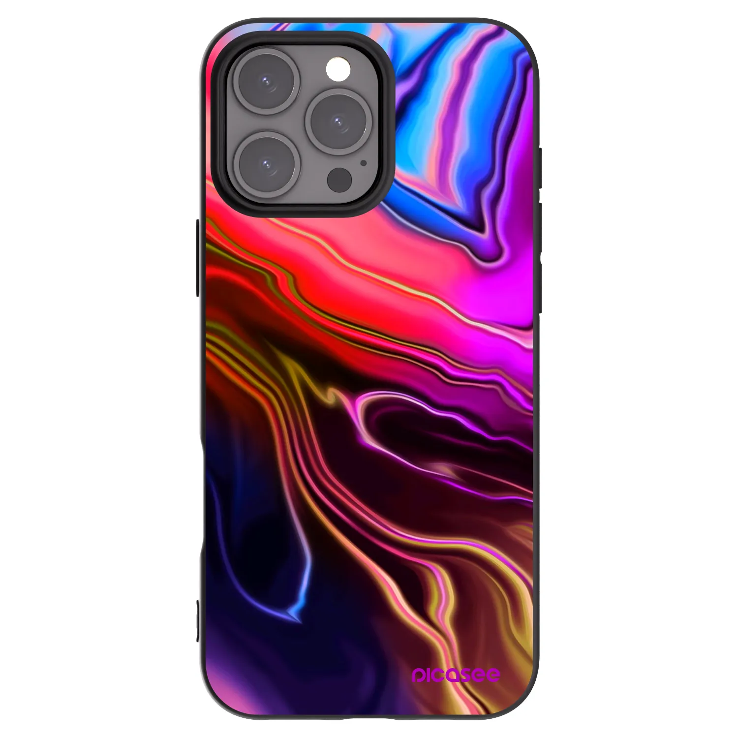 Picasee silikónový čierny obal pre Apple iPhone 16 Pro Max - Electric