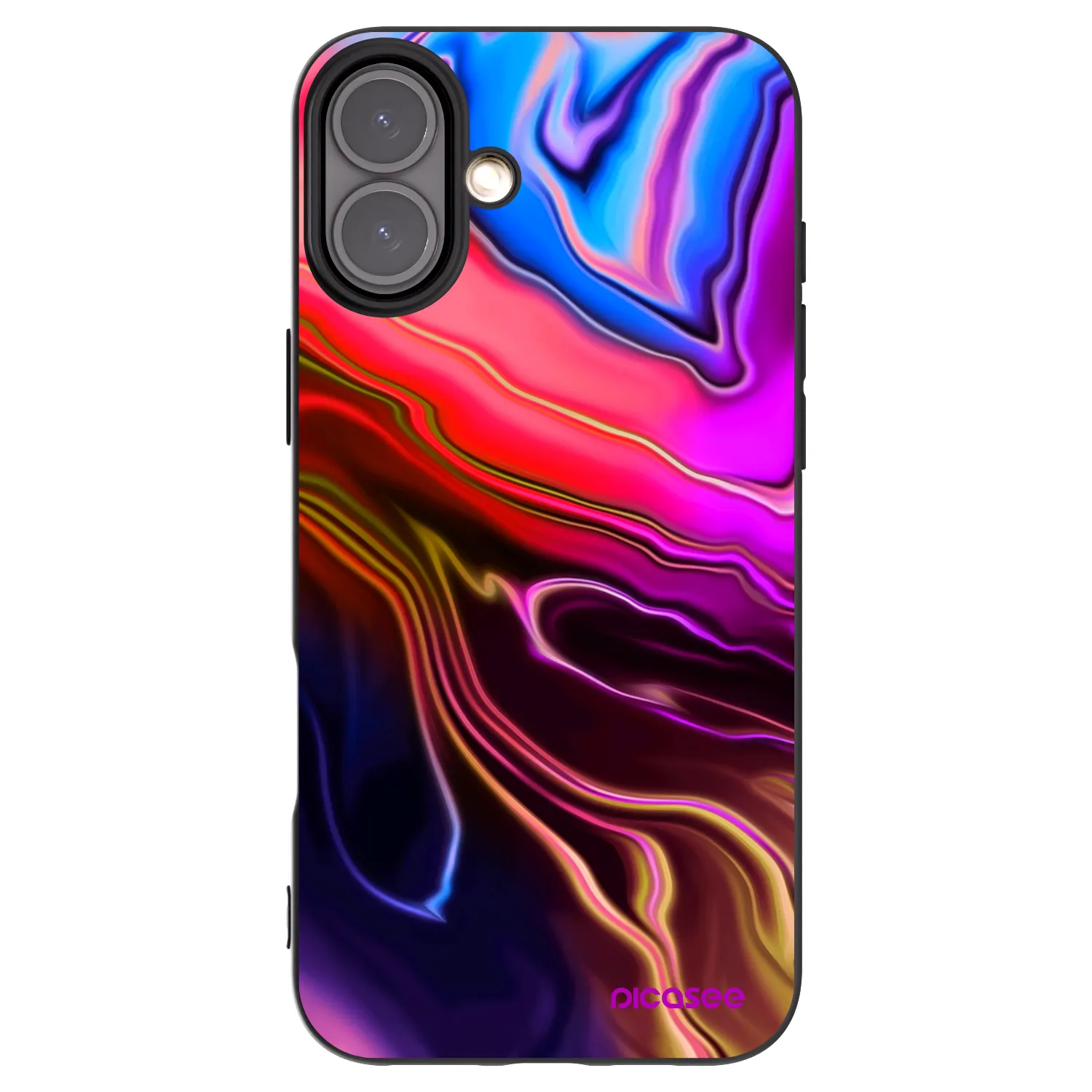 Picasee silikónový čierny obal pre Apple iPhone 16 Plus - Electric